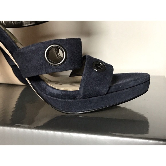 Sam Edelman Stiletto Sandals, Caged Open Toe with Metal Grommets 9.5M - Picture 5 of 11